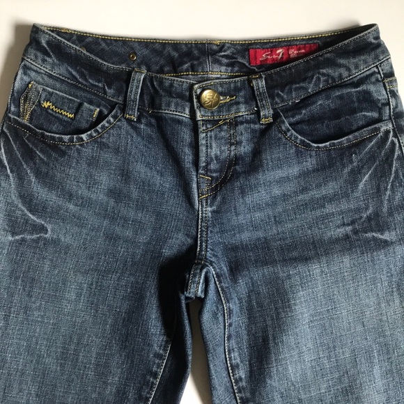 SEVEN 7 Premium Jeans, Pocket Stitching Sz 27 - Picture 2 of 8